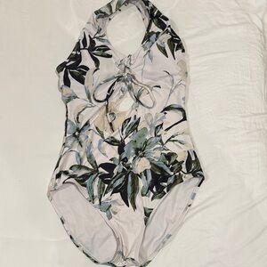 Nani swimwear Floral Halter One-Piece Swimsuit Xs